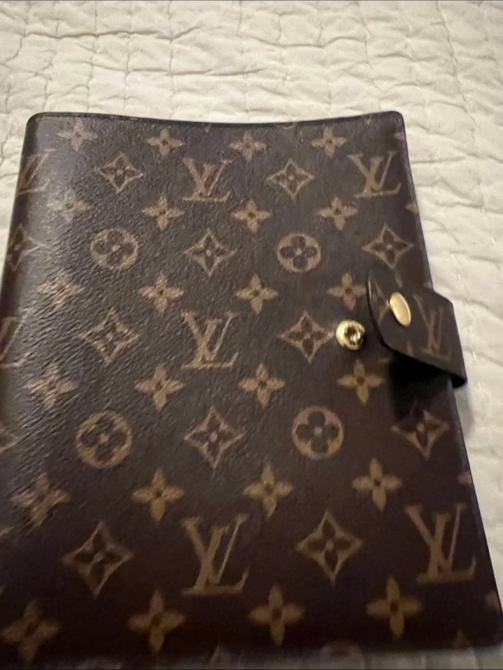 Louis Vuitton Monogram Agenda Cover - Brown & Gold Hardware